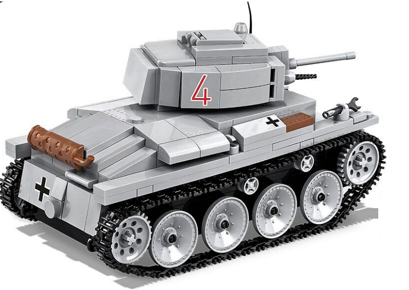 panzer 38 t aus grauen klemmbausteinen