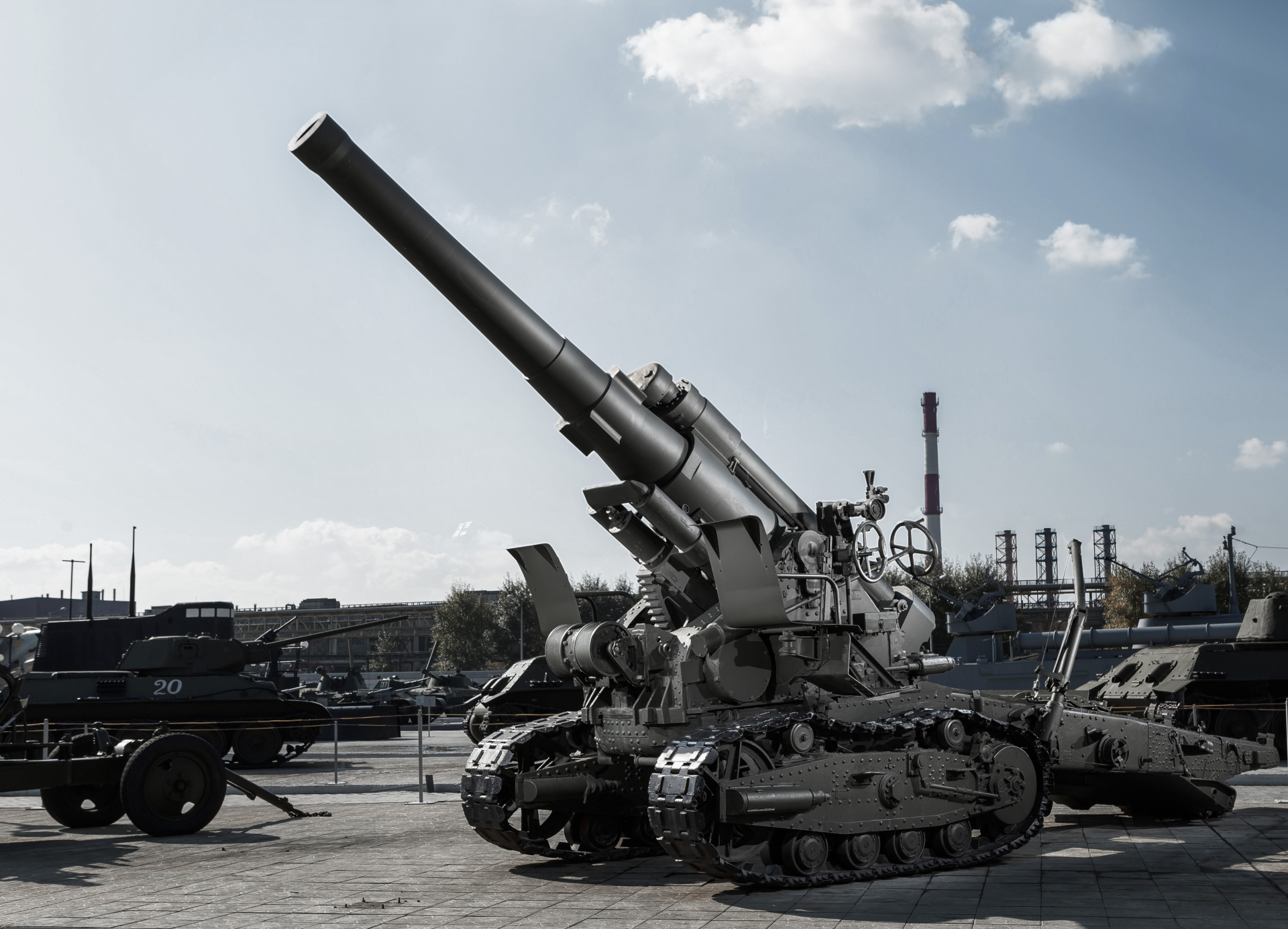 Haubitze M1931 in einem Freilichtmuseum