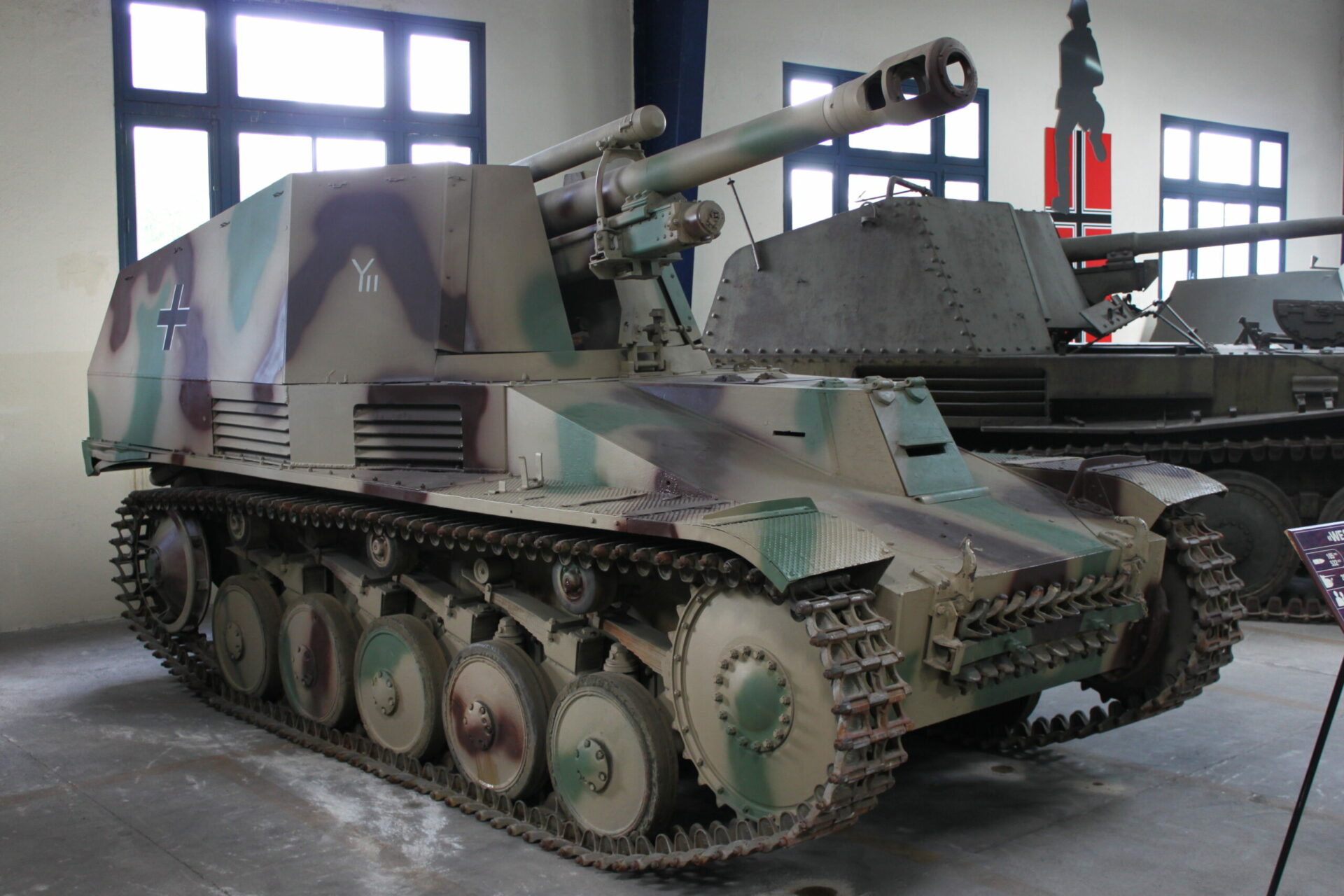 wespe panzer in einem museum